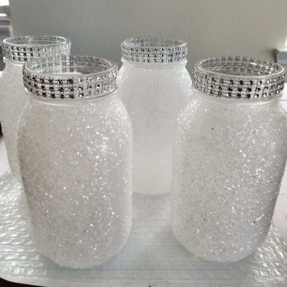 New Glitter mason jar set